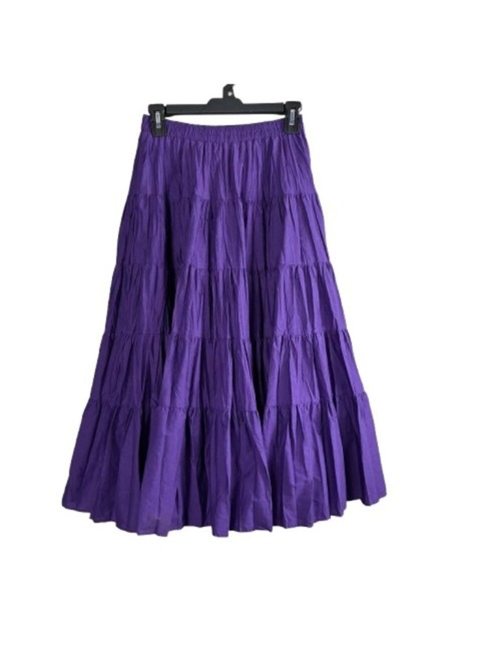 VTG Malco Modes Tiered Prairie Skirt Purple Sz S Boho Festival